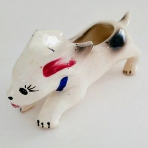 Vintage Japanese Dog Planter Vase Figurine